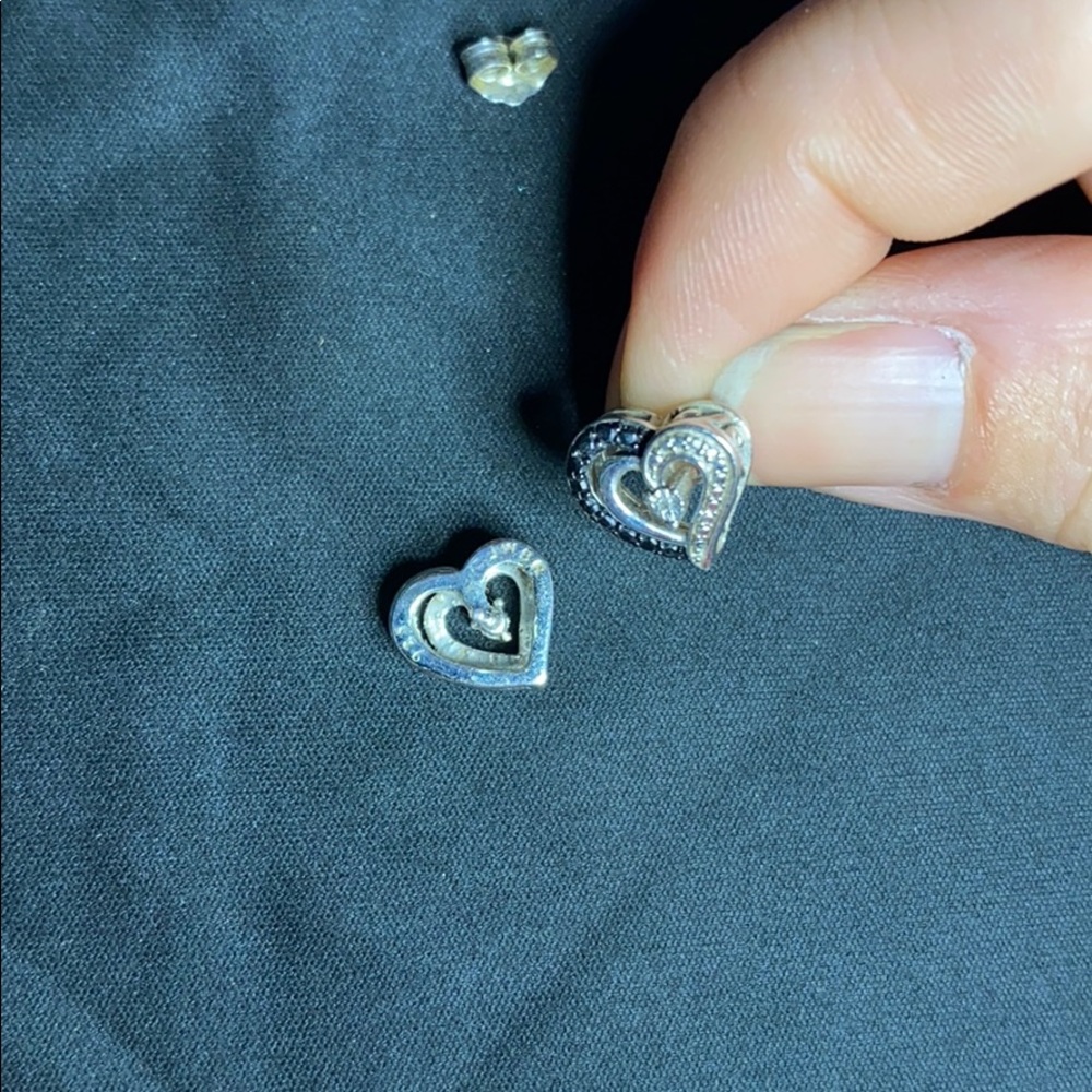 Sterling Silver 925 earrings with tiny diamonds